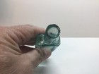 Antique Aqua Rectangular Paneled Burst Top Medicine Bottle 