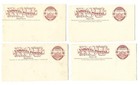 Uruguay  1880  4 Good Postal Stationery For Study  Mint  Ebur02