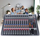 12 Channel Audio Mixer Bluetooth Usb Dj Sound Mixing Console Amplifier Studio