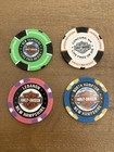 New Hampshire Harley Davidson Poker Chip Lot Of 4 Dealership Nh Chips Collection