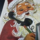 Vintage Mid-century Christmas Card Santa On Phone Hawthorne Sommerfield Kitsch