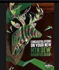Mountain Dew Deer Head With Display Stand  New In Box  limited Edition   rare 