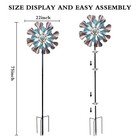 75  Large Metal Wind Spinner Outdoor Garden Decor Dual Rotating Vintage 3d