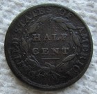 1809 1 2c Classic Head Half Cent Rare Key Date Type Coin Vf Corroded Scratched