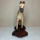 Antique Hand Carved Wooden Horse Pull Toy Late 19th Century  