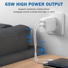 65w Usb C Fast Charger 2 Port Pd Gan Wall Charger For Iphone Samsung Ipad