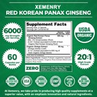 Red Korean Panax Ginseng organic Ginkgo -testosterone Booster energy   Endurance