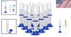 10pcs Thick Glass Lab Cylinders With Bumper Guards - Heat   Chemical Resistant