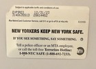 New York City Mta Subway Nyc Collectible Metrocard Souvenir Card Keep Ny Safe