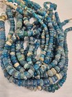 Antique Blue Green Djenne Nila Trade Beads 5 Strands 750 pc 24 -26  2mm-3mm
