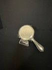 Vintage Silver Tone Hand Mirror Vanity Powder Compact  - 184