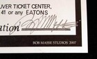 Bob Dylon  sic  Poster Vancouver  65 Dylan Reprint Signed In Ink Bob Masse