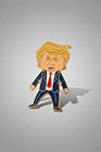 Trump Happy Face Enamel Lapel Pin Funny Meme