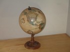 Vintage Replogle Raised World Classic Series Diameter Globe Hard Wood Base Good