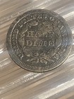 1853 Seated Liberty Half Dime Silver Circulated Uncertified Collectible Coin