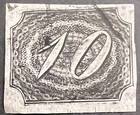 Brazil Scott   7-10 1844-46 Inclinados 10-90 Reis Black Singles - Used Cv 116
