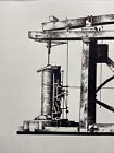 Antique Vintage Original Architectural Mechanical Engineering Pen Drawing