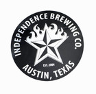 Independence Brewing Austin Texas Est 2004 Black Silver Flaming Star Sticker R