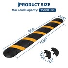 7 Ft Rubber Speed Bump  84  Speed Bumps With End Caps  25 000lbs Capacity