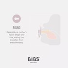 Bibs Glow In The Dark Latex Pacifier - 6-18m - Size 2 - 2pk - Blush Glow vanilla