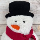 Novogratz Holiday Snowman Sherpa Accent Pillow Felt Hat Scarf