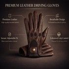 Soft Driving Gloves  Reverse Stitched  Full Finger Gloves  Goatskin Leather