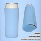 Tahoebay Slim Can Cooler Sleeves In Bulk  Blank  12oz  Placid Blue