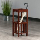 Rex Umbrella Stand With Metal Tray Walnut 94712