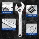 Workpro 3-piece Adjustable Wrench Set Forged Carbon Steel Sae   Metric Scale Usa