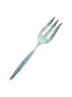 Vintage Towle Contour Sterling Silver Large Cold Meat Serving Fork 9 5  97g Mcm