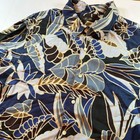 Vintage 90s Floral Button Up Shirt Silk Blend Vintage Floral Hawaiian Button Up