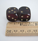 Vintage 3 4 Inch Dark Cherry Red Bakelite Dice Rounded Corners 17 7g