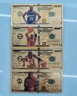 Michael Jordan Basketball Gold Foil Note 100 Dollar Bill Set Of 4