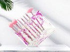 Sparkle Pink Makeup Brushes Set unicorn Glitter 7pc Foundation Blush Lip 