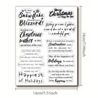 Merry Christmas Wishes Clear Stamps Blessing Words Verses Holiday Cards