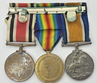 World War I King George V Faithful Service Great War 1914-19 Medals Named