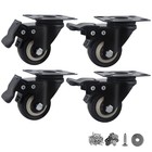 2 Inch Heavy Duty Caster Wheels Set Of 4 Locking Pu Casters With Brake