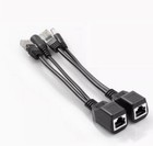 Power Over Ethernet Passive Poe Injector Adapter Splitter Cable Kit Black