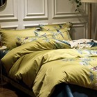 New Anthropologie Yellow Boho King Size Bird Bedding Duvet Floral Sham Case Set