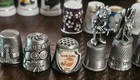 Thimble Collection  Some Old Some New  Pewter  Porcelain and More 1 Hand Painted