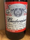 Cool Set Budweiser Large Beer Bottles 15  Tall Glass Emboss Man Cave Bar Display