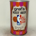 1977 Nba All Star Game Milwaukee Graf s Root Beer Soda Can  Bottom Opened