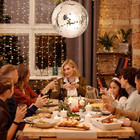 12  Mirror Disco Ball W  6rpm Rotating Motor   3w Multicolors Led Pinspot Spot L