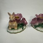 2003 Avon Springtime Collection  Duck And Rabbit Taper Candleholders