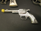 Vintage Toy Cap Gun Lot Of 3     Kilgore Buck  Hubley Texan  Smoky Western Pistol
