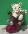 Lenox 1999 Christmas Stocking Surprise Kitty Cat Ornament -- -- New In Box