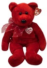 Secret Bright Red Ty Beanie Baby And Buddy Set