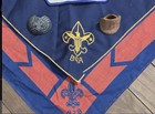 1970s Boy Scouts Bsa Neckerchief Lot Patches Great Salt Plains Council Oklahoma