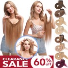 Human Hair Extensions Wire In Remy No Clip In 100  Human Hair Thick Blonde Wefts