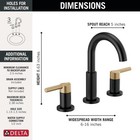 Delta Nicoli Widespread Lav Faucet Black champagne Bronze-certified Refurbished